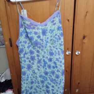 PJ Salvage Blue and Green Floral Chemise